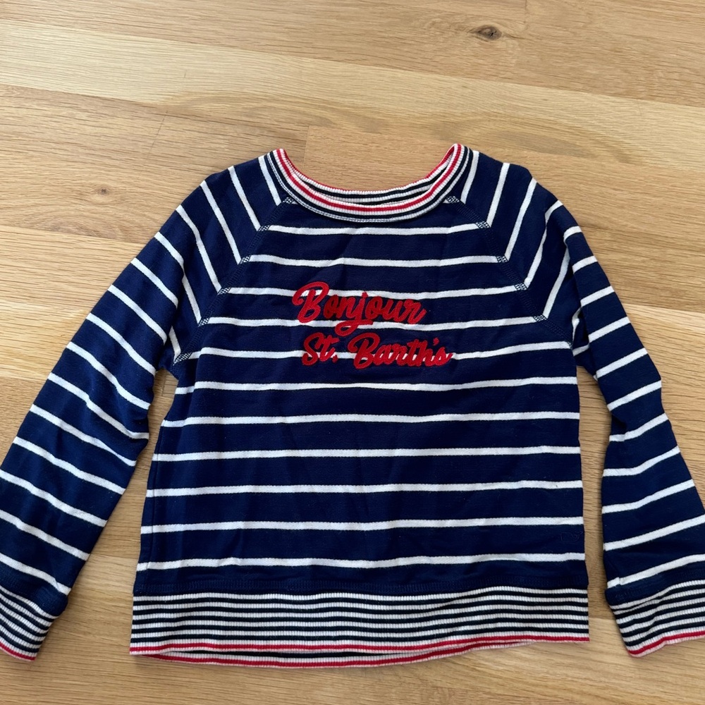 Vineyard vines bonjour saint barths dream cloth striped top size 4T